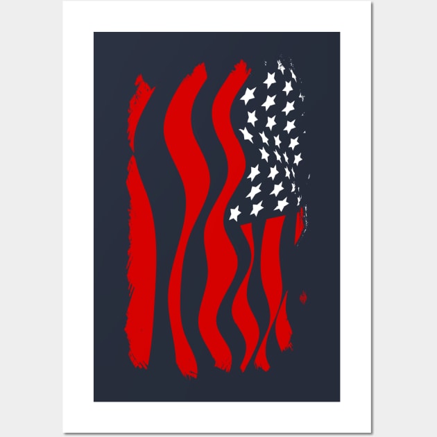 Cool American Flag Wall Art by Mi Bonita Designs